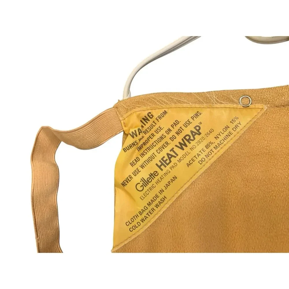 Vintage 1980 Gillette Heat Wrap Electric Heating Pad Model‎ 2820/2640 Flexible